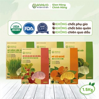 Combo mix 5 vị mì rau củ organic anpaso 1.5kg , eat clean giảm cân, ăn chay - ảnh sản phẩm 9