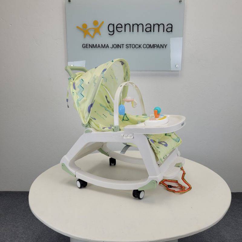 Ghế ăn dặm cho bé có bánh xe và đồ chơi phát nhạc,ghế ngồi đa năng bập bênh rocking chair có đồ chơi phát nhạc mẫu 2022