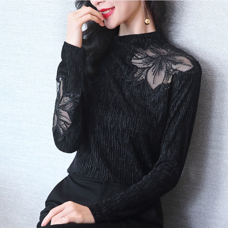 Áo Thun Cao Cổ Dài Tay Phong Cách Thu Đông Mới 2022