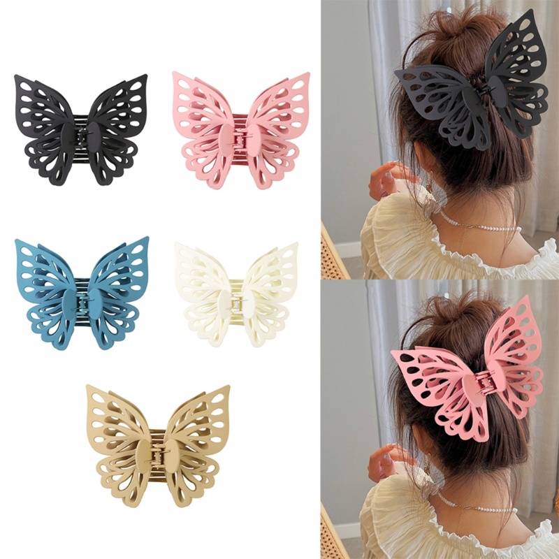 Set 2 Kẹp Tóc Chống Trượt Thiết Kế Đục Lỗ Thời Trang