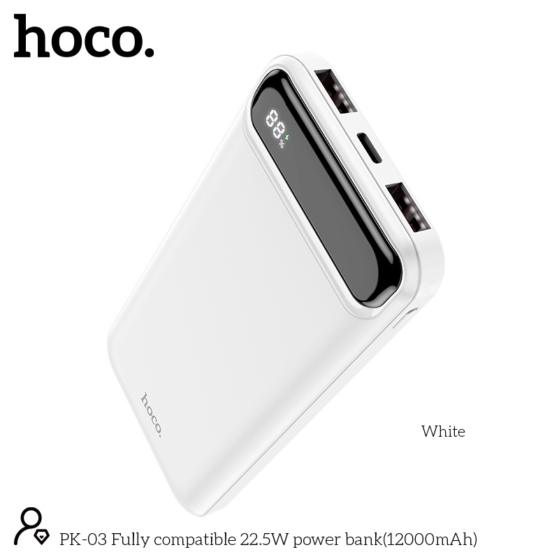 Sạc Dự Phòng Hoco PK-03 12000mAh Pin Sạc Nhanh QC PD 5A 22.5W chính hãng