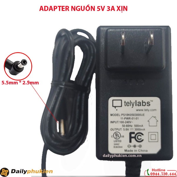 Cục nguồn 5V 3A chân to xịn