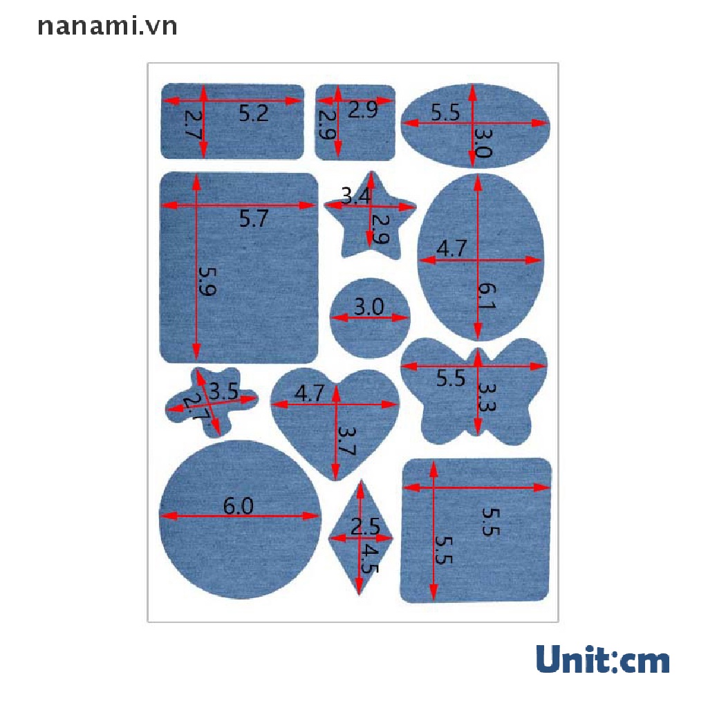 Miếng Vá Quần Áo / Áo Khoác Phao Màu Đen / Xanh Dương Có Thể Giặt Lại nanami