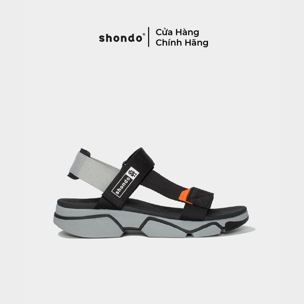 Giày Sandals Nam Shondo F7 Track Xám Vân Đen Vân F7T2010