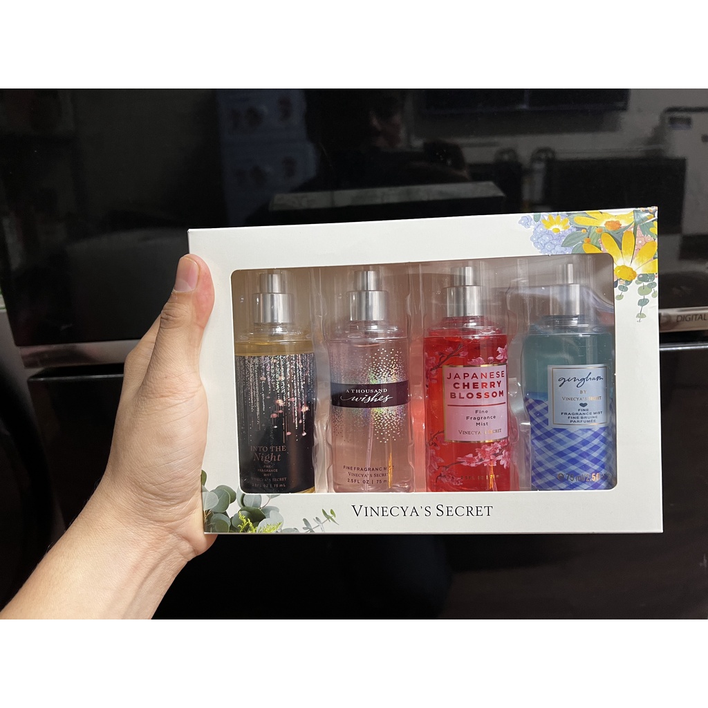 Sét Quà Tặng Xịt Thơm body mist body works chai 75ml