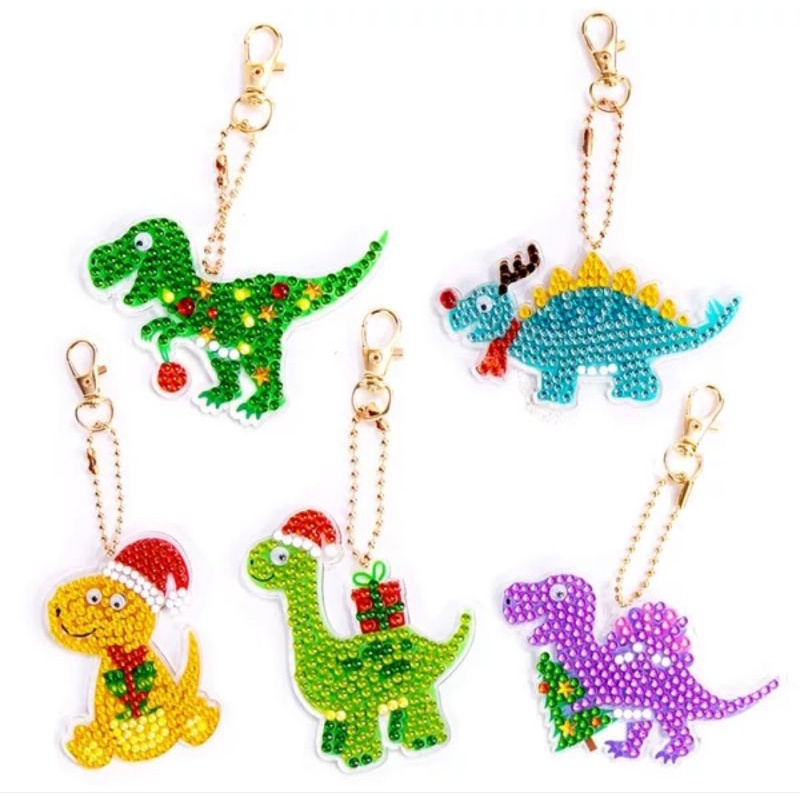 Set DIY làm móc treo bản đính hạt đá 3D cao cấp lấp lánh