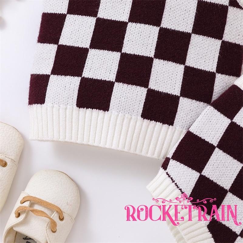 Set Áo Thun Ba Lỗ + Quần Short Lưng Thun Họa Tiết Caro Cho Bé Trai Bé Gái