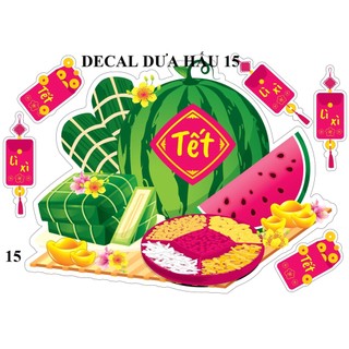 Decal dán 3D trang trí tết 2023