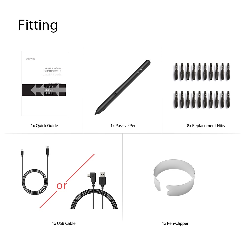 Bút Chì Vẽ Đồ Họa xppen star g640 osu 6x4 inch Cảm Ứng Áp Suất rev