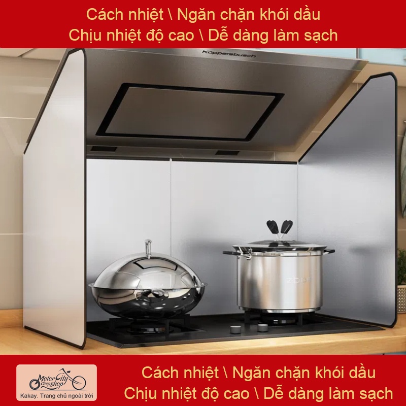 Tấm cách nhiệt bằng thép không gỉ, dễ rửa, chặn vết khói dầu, có thể được tùy chỉnh theo kích thước