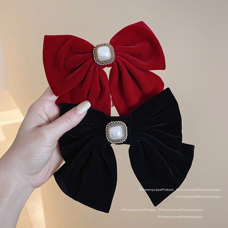 Kẹp Tóc Hình Nơ Bằng Nhung Dễ Thương Xinh Xắn Thời Trang 2023