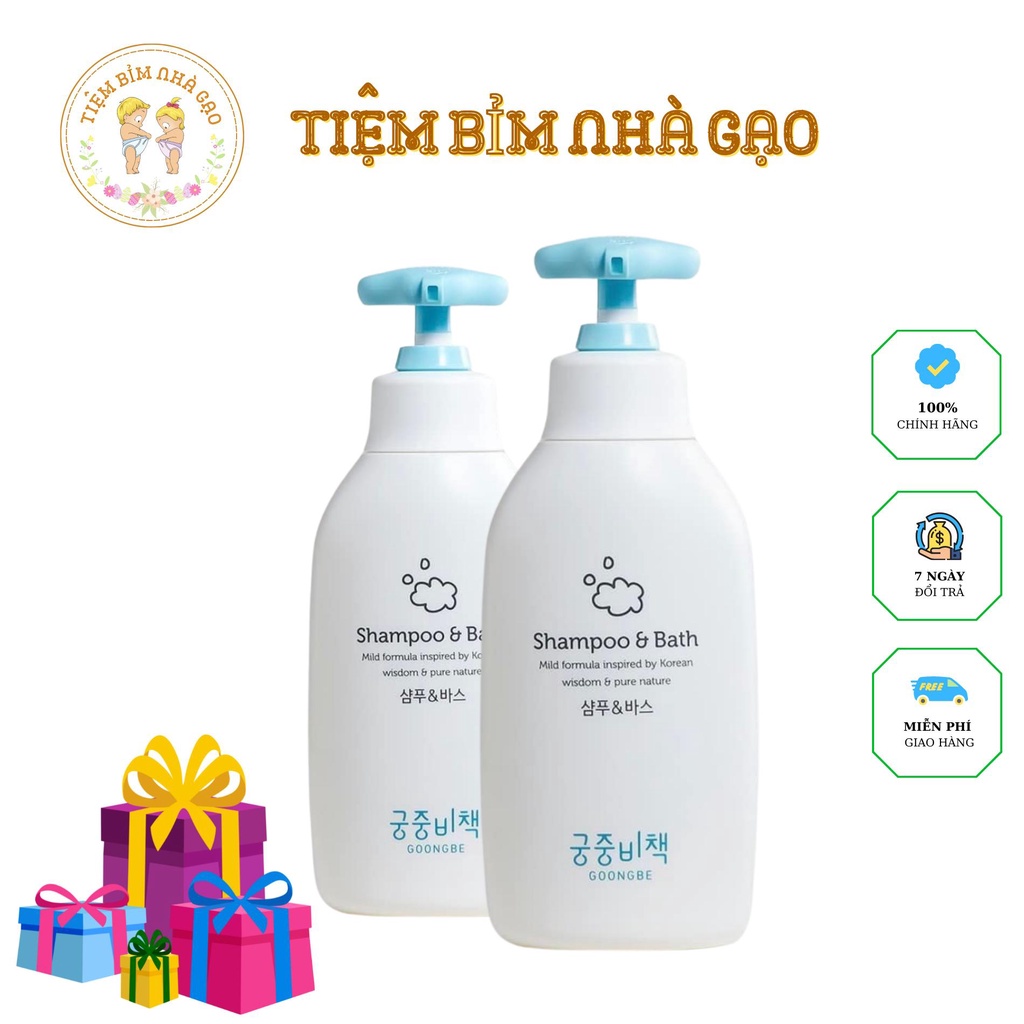 SỮA TẮM GOONGBE 350ml thương hiệu hàng đầu về chăm sóc da cho trẻ em tại Hàn