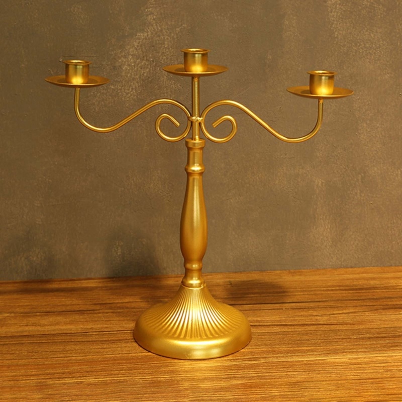 Giá Đỡ Nến 1 3 5 Cánh Tay Bằng Kim Loại Kiểu Châu Âu Trang Trí Bàn Ăn / Tiệc Cưới