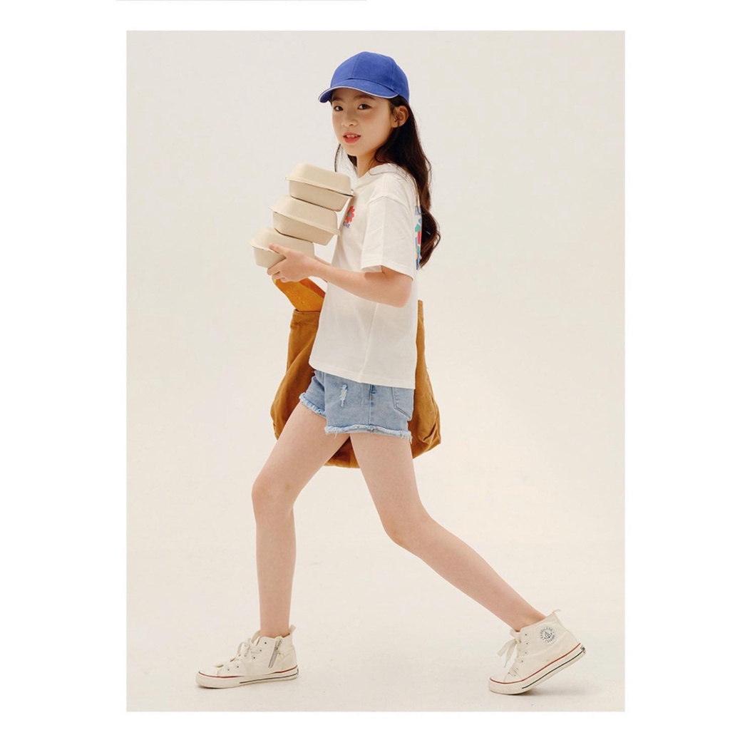 ÁO THUN QUẦN SHORT JEAN BÉ GÁI