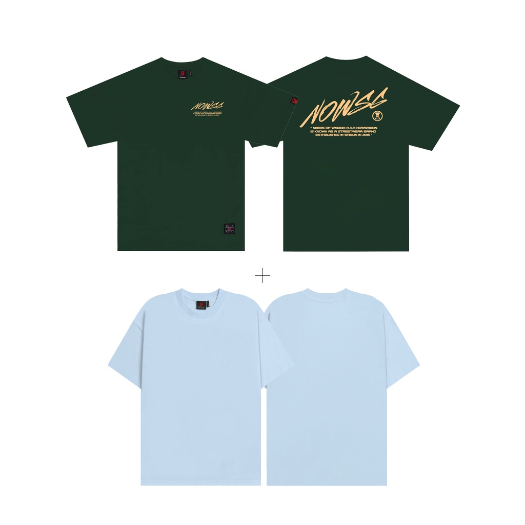 COMBO Áo thun NEEDS OF WISDOM Brush Tee & Blank Tee