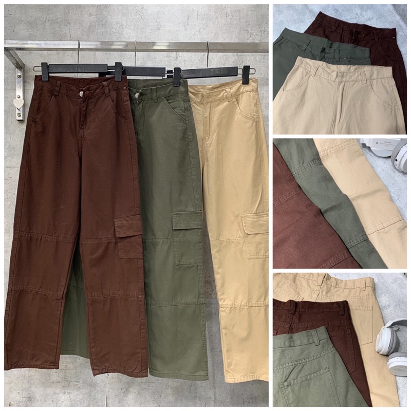 Quần Kaki Jeans Túi Hộp 1 Bên Phối Viền Chỉ 902