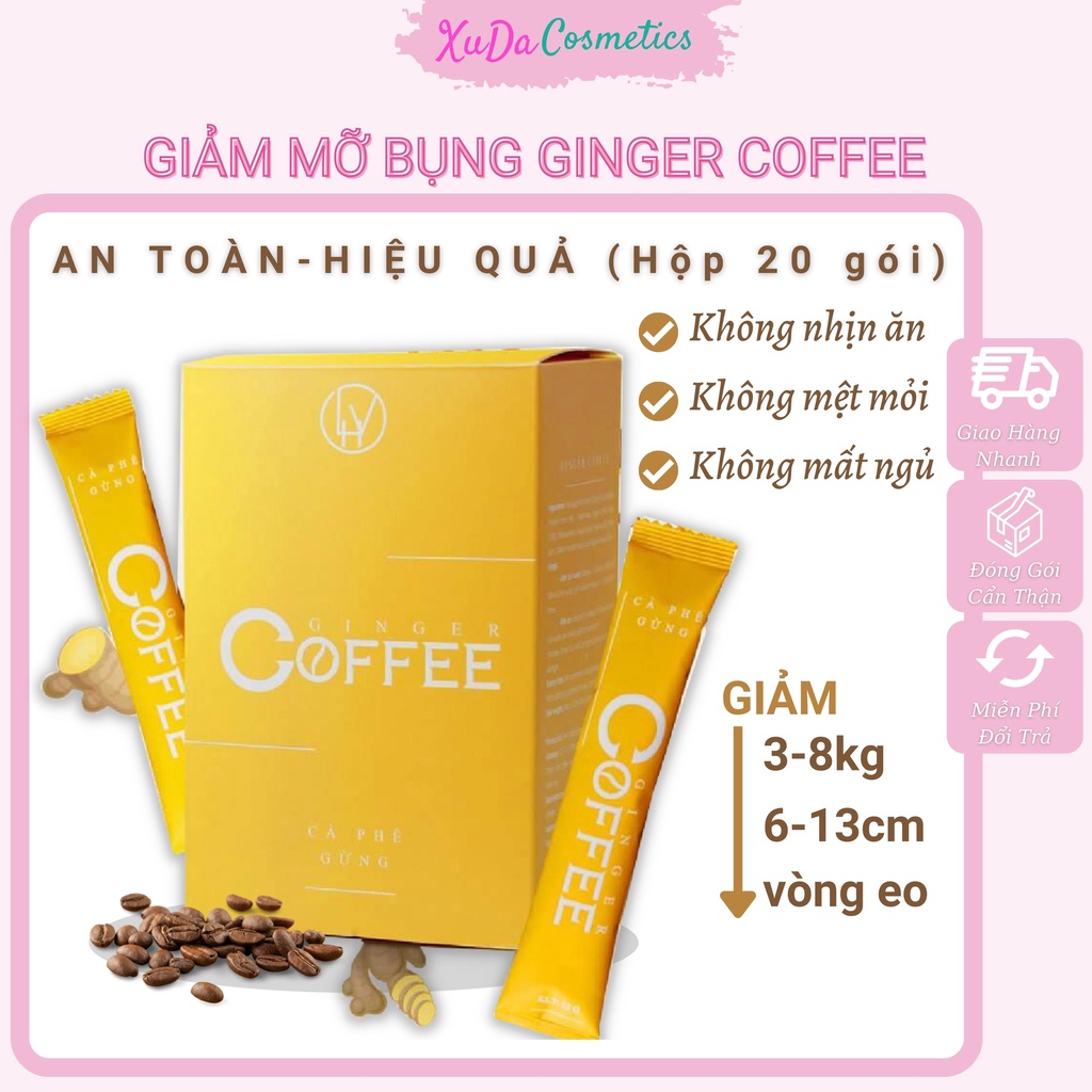 Cafe giảm cân Ginger coffee cà phê gừng giảm cân, giảm mỡ bụng, vòng eo