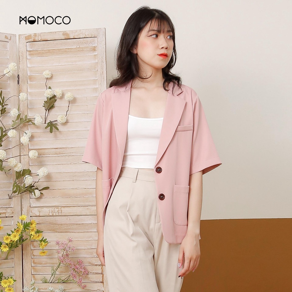 Áo Blazer Ngắn Tay MOMOCO Chất Tuýt Si Không Nhăn Kiểu Dáng Thanh Lịch Trẻ Trung M3013 | BigBuy360 - bigbuy360.vn