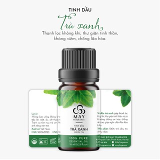 Tinh dầu Trà xanh thiên nhiên thơm phòng May Fragrance | Kiểm nghiệm GC - MS