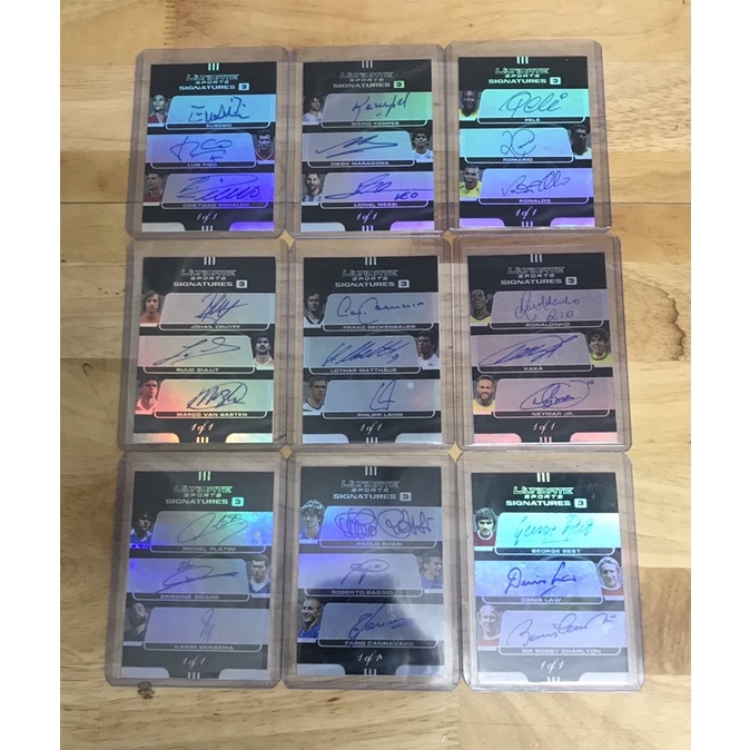 Thẻ in chữ ký ngôi sao thể thao Triple Autograph Ultimate Sport