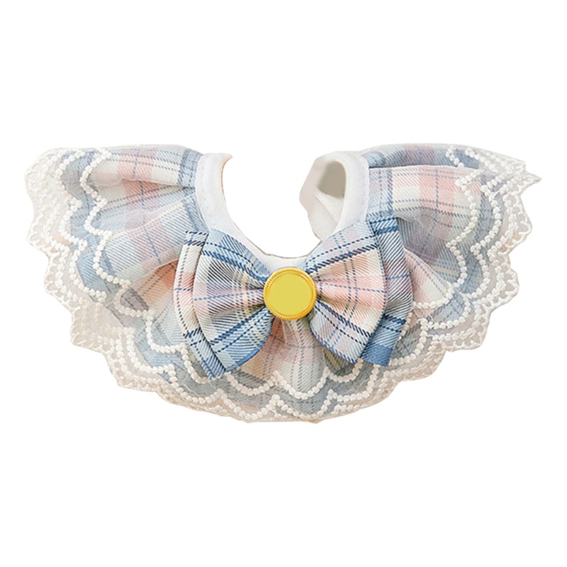 Khăn Choàng Cổ Họa Tiết Sọc Caro Dễ Thương Có Thể Giặt Sạch Dành Cho Thú Cưng