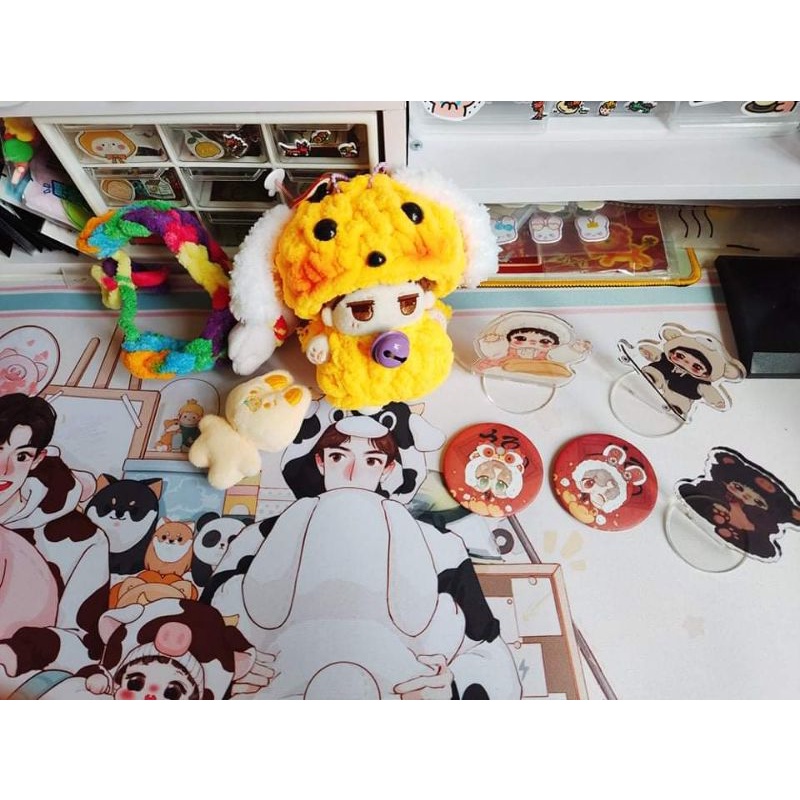 Outfit Cún Con Cho Doll 10cm Có Sẵn Free Đánh Má Hồng Tặng Kèm Chuông