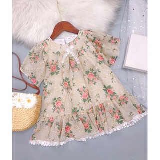 ĐẦM VÁY VẢI THÊU HOA MỀM NHẬP BÉ GÁI HAIVANCO cho bé 8 đến 20 kg MỀM MẠI VÀ THOÁNG MÁT ĐI CHƠI ĐI HỌC ĐỀU ĐẸP