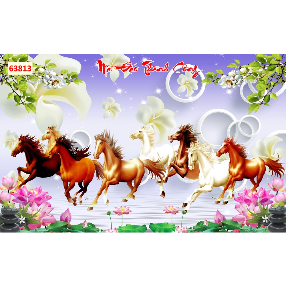 Tranh Mã Đáo Thành Công Núi Non Hùng Vĩ