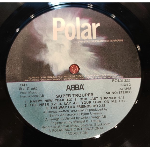 LP Vinyl: ABBA Super Trouper