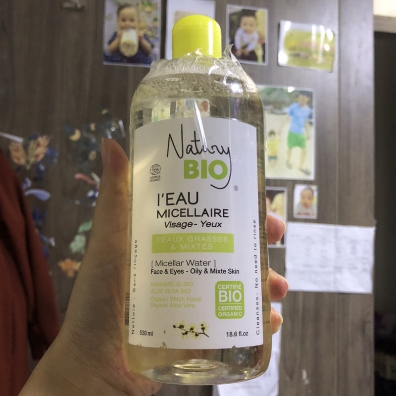 Tang 1 KCN mini Tẩy Trang Natury Bio hữu cơ sx Pháp chai 530ml thanh lý Date 2024