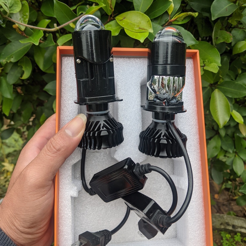 Đèn pha Led bi cầu Ô tô, Xe máy Y9S 65W mẫu mới cải tiến có pha LAZE siêu sáng hàng víp xem video, phụ kiện đồ chơi xe