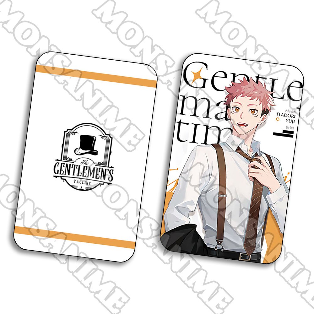 Ảnh card bo góc in hình JUJUTSU KAISEN Chú thuật hồi chiến ver GENTLEMEN thẻ bo viền 5*8cm anime chibi sưu tầm 1 tấm