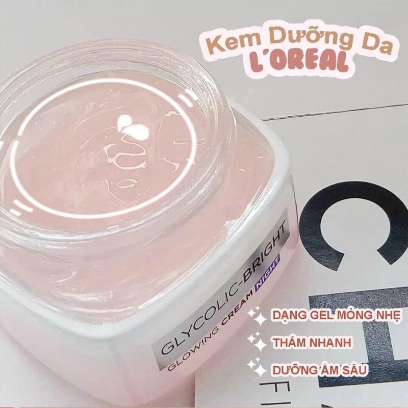 Bộ Kem Dưỡng Sáng Da Mờ Thâm Nám,Tàn Nhang L’OREAL Ngày và Đêm GLYCOLIC 15ML