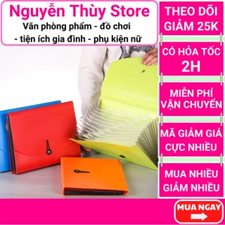 Cặp chứa tài liệu 12 ngăn chất lượng cho học sinh❤️Túi đựng tài liệu nhiều ngăn giá tốt , Nguyễn Thùy Store