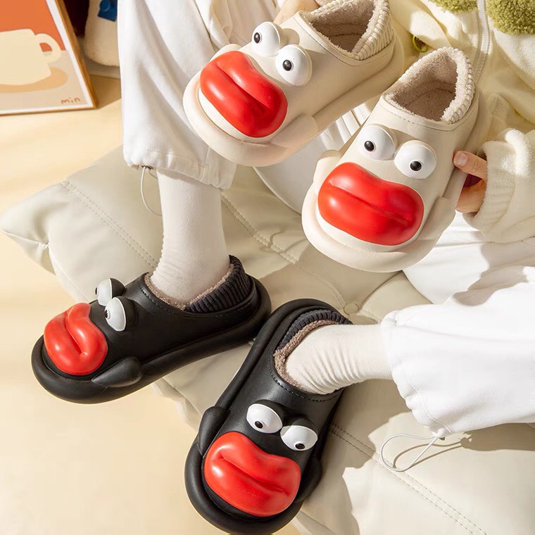 Dép Bông Đôi Môi Xúc Xích Quyến Rũ Dễ Thương