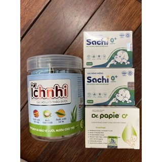 Gạc rơ lưỡi thảo dược Ích Nhi, Sachi, Drpapei