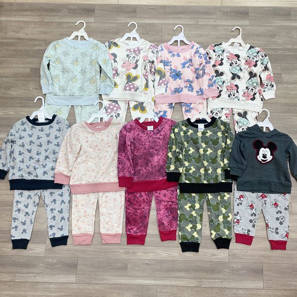 Bộ nỉ thu đông cho bé mặc ở nhà cho bé trai gái, vải dư xịn đét, họa tiết Micekey dễ thương bé từ 12 tháng đến 4 tuổi