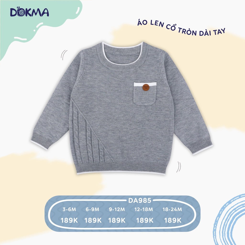 Áo len lông cừu Dokma DA985 cho bé dưới 2 tuổi