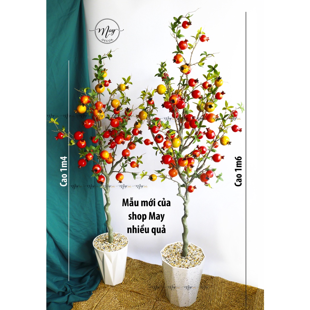Cây giả, Cây Lựu giả cao cấp1m3,1m4 , 80cm