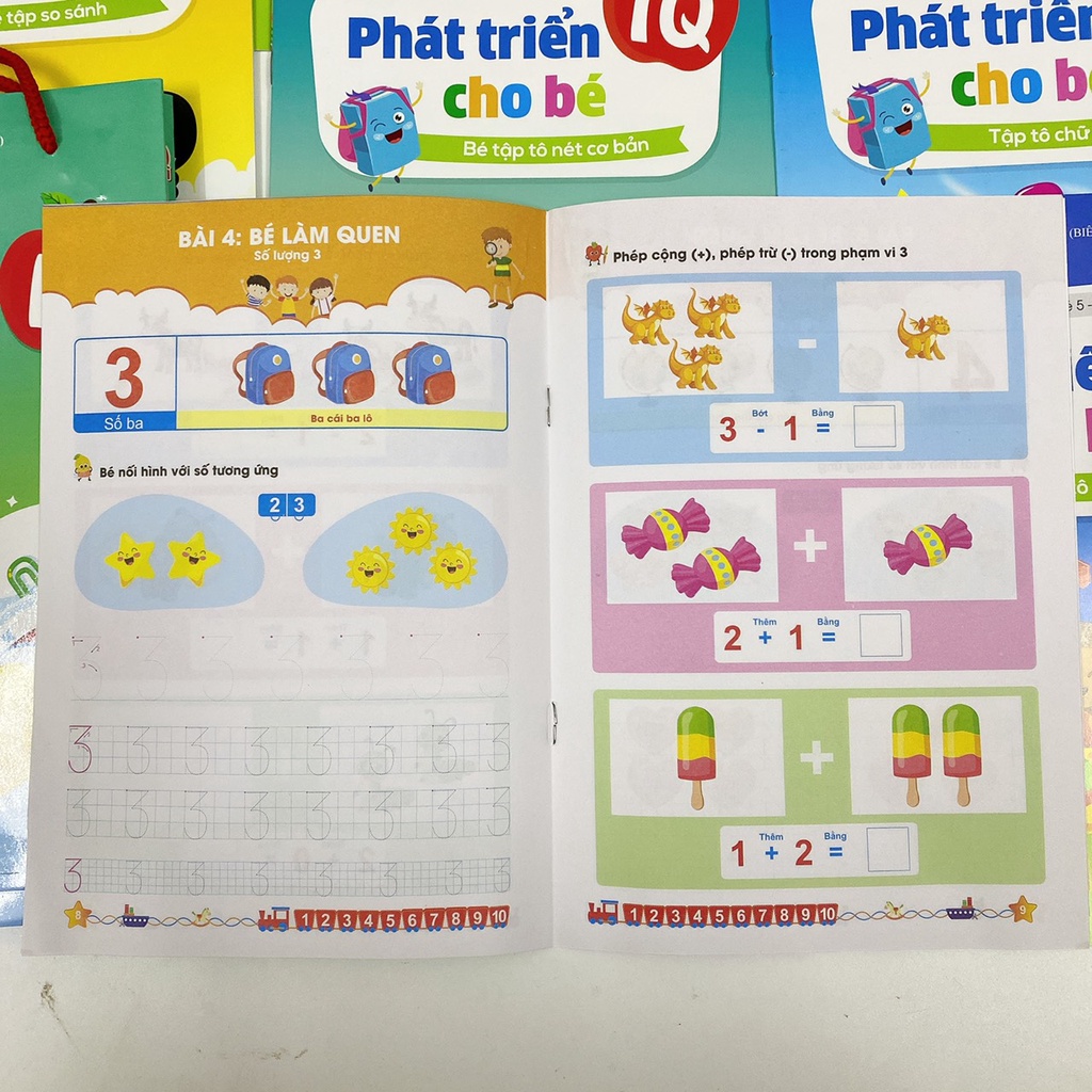 Sách Phát Triển IQ Cho Bé 5 Đến 6 Tuổi (túi 8 cuốn)