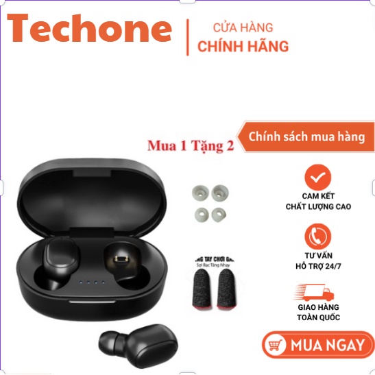 Tai nghe không dây xiaomi redmi 2-redme A6S Bluetooth 2 Tai Có Dock Sạc