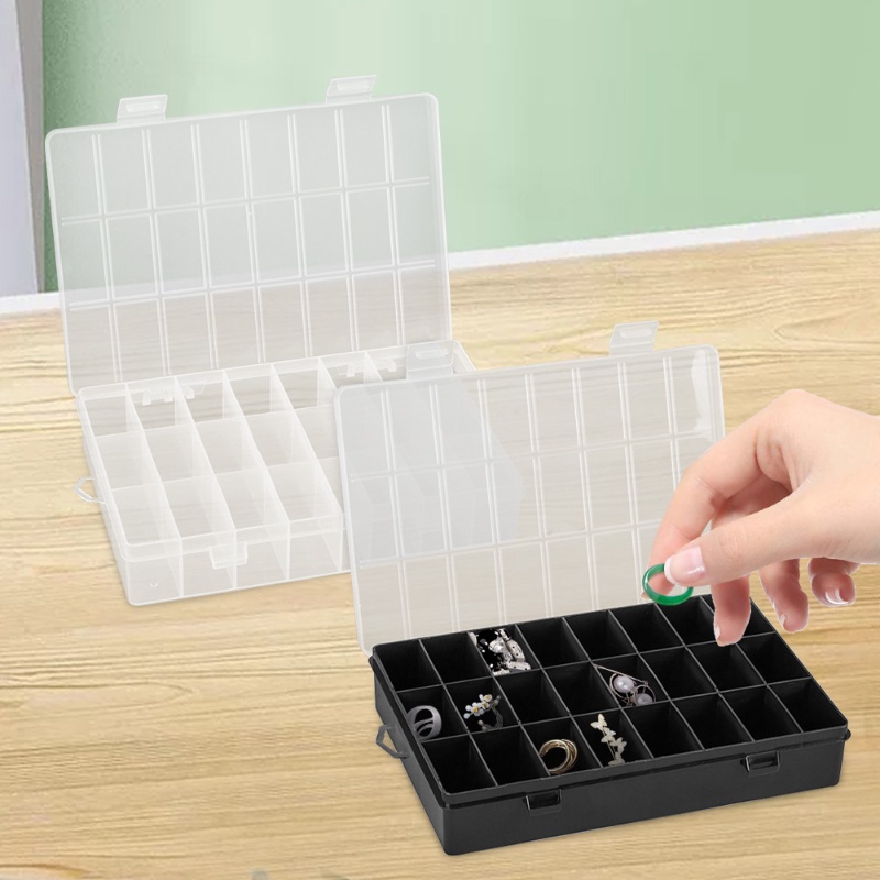 Hộp Nhựa 24 Ngăn Đựng Trang Sức Chất Lượng Cao Tiện Lợi Dễ Sử Dụng