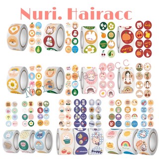 Cuộn 500 Nhãn Dán Sticker  trang trí 1in sẳn keo dính