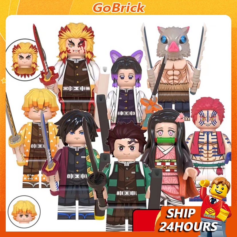 Bộ Đồ Chơi Lắp Ráp Lego Nhân Vật Kamado Tanjirou Nezuko Agatsuma Zenitsu