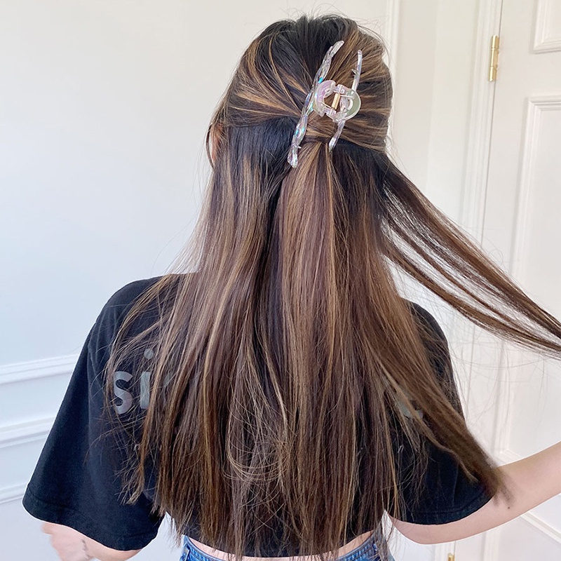 Kẹp Tóc Hình Cá Mập Màu Sắc Cầu Vồng Phong Cách Hàn Quốc JP5