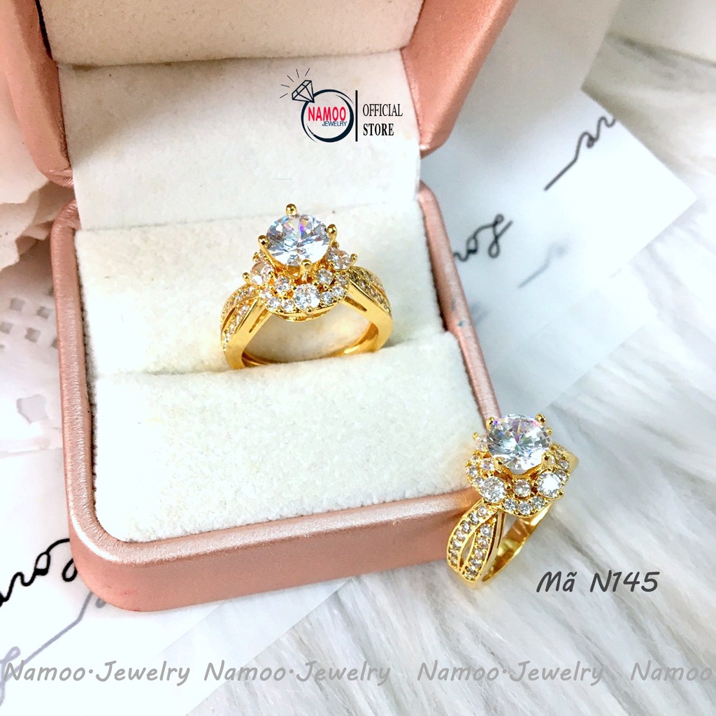 Nhẫn Đính Đá N145 Cho Nữ Với Thiết Kế Sang Trọng Và Đầy Nữ Tính Namoo Jerwelry