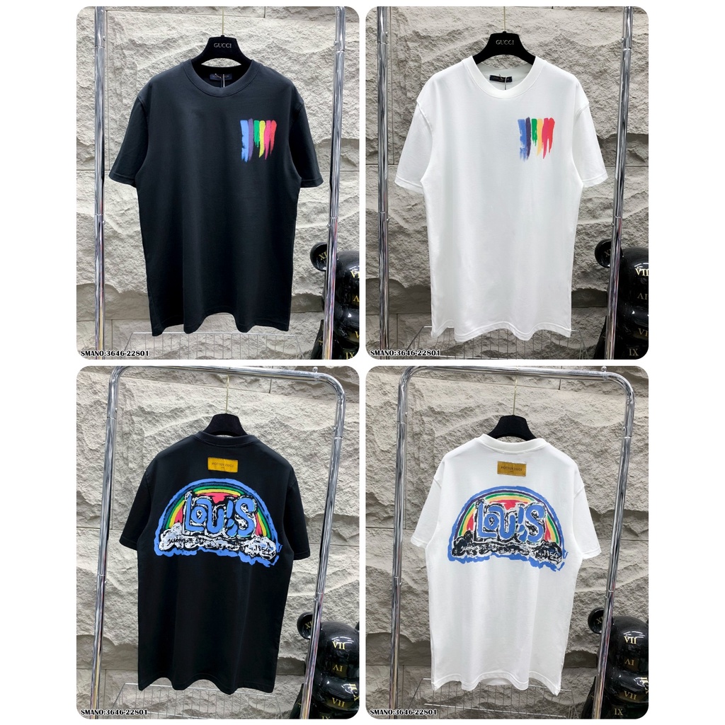 Áo Thun Nam LV Phối Màu Vải Mềm Mịn - Áo Phông Nam In Hình Cực Đẹp