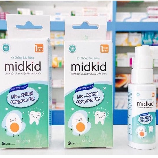 Xịt chống sâu răng cho bé, Xịt chống sâu răng Midkid chính hãng