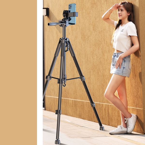 Gậy Tripod Khung Nhôm Chắc Chắn - Chụp Ảnh & Quay Phim - Tripod Kèm Đèn Livestream Bán Hàng Quay Video