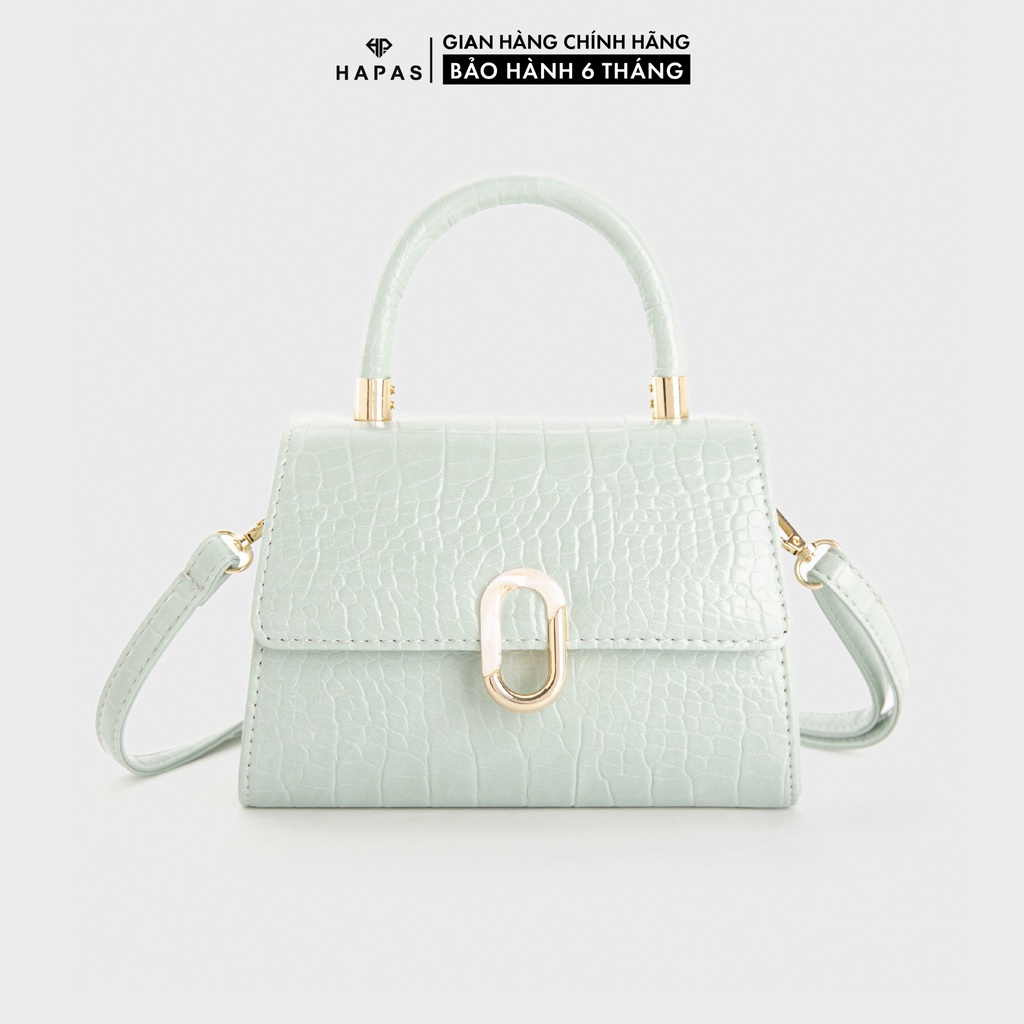Túi xách nữ cầm tay đi tiệc quai xách khóa tròn Sz 21 HAPAS - TXT21420